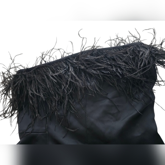 Ramy Brook Aurelia Strapless Feather-Trim Mini Dress - Picture 8 of 14